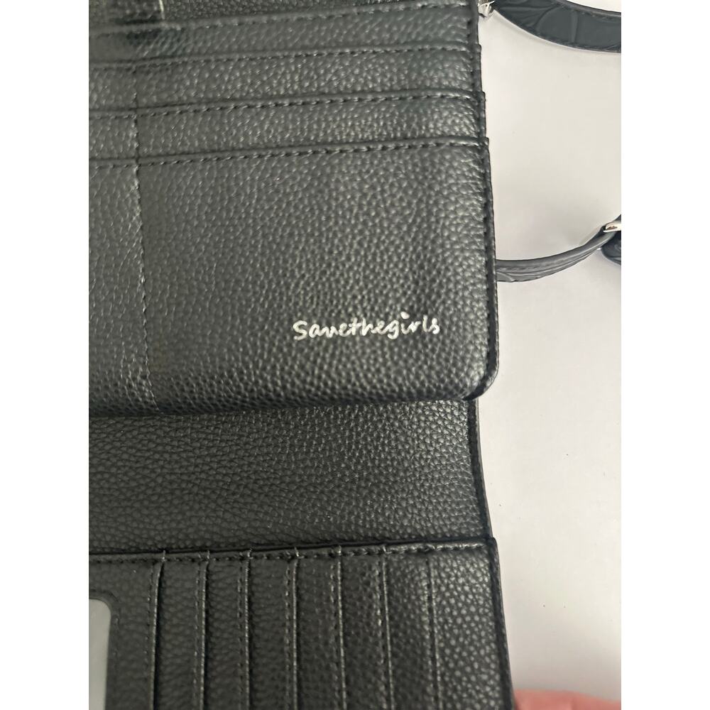Save The Girls Black Crossbody Wallet & Touchscreen Phone Purse - Like New - Picture 4 of 9